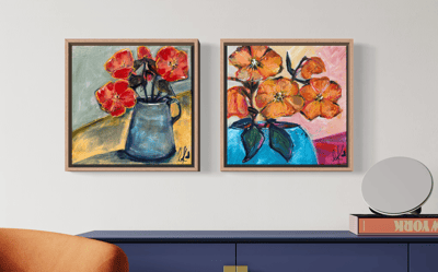 both on wall
