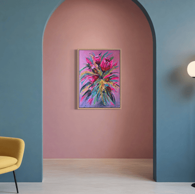 Painting in alcove 
