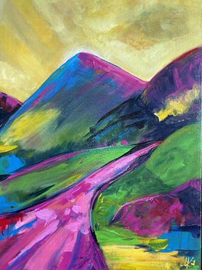  A river flowing from mountain