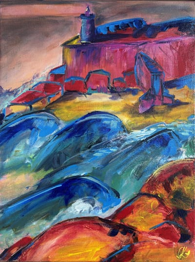 A stormy sea